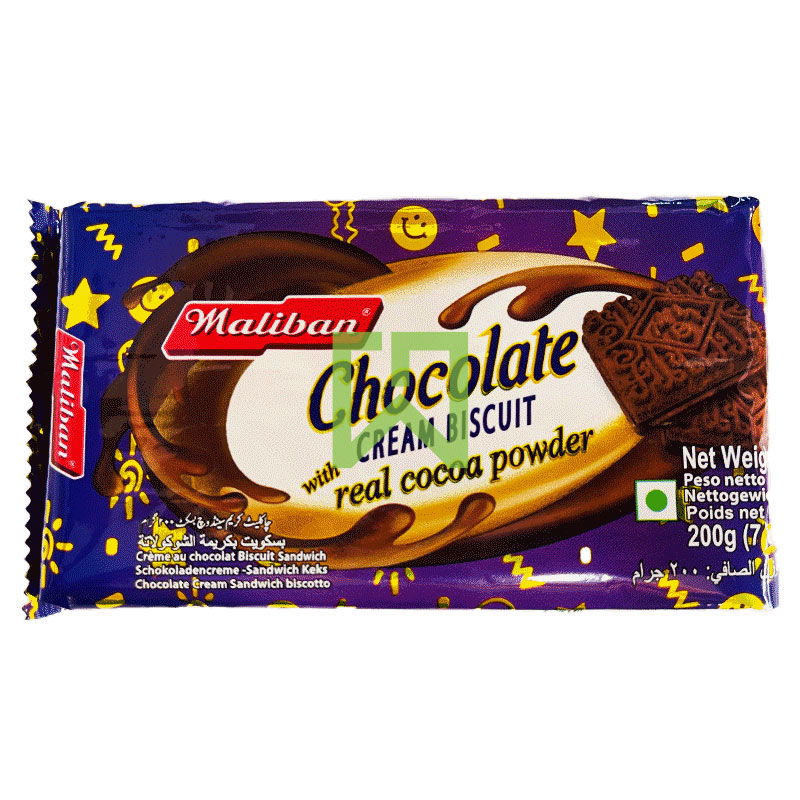 Real Chocolate Cream Biscuit Maliban 200g