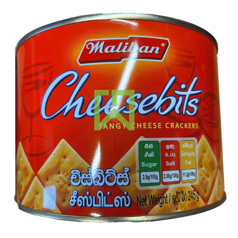 Cheesebites Tangy Cheese Crackers Maliban 245g