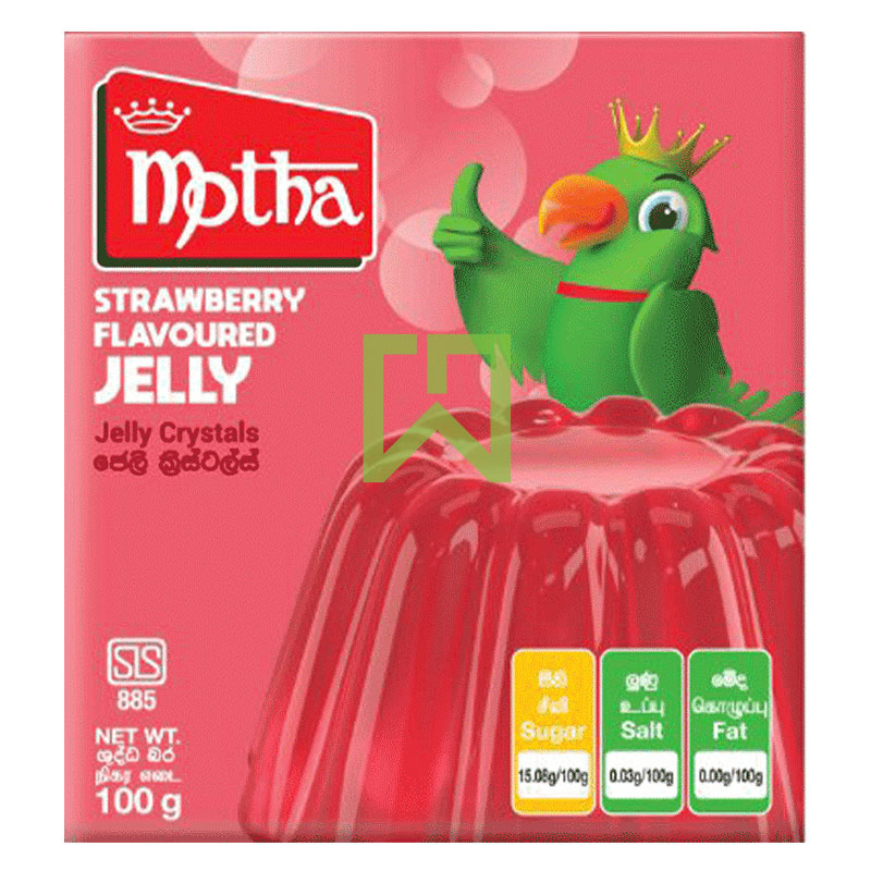 Strawberry Flavoured Jelly Motha 100g