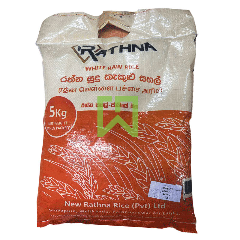 White Raw Rice Rathna 5kg