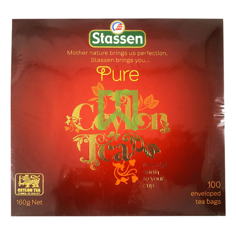 Pure Ceylon Tea 100 Bags Stassen 160g